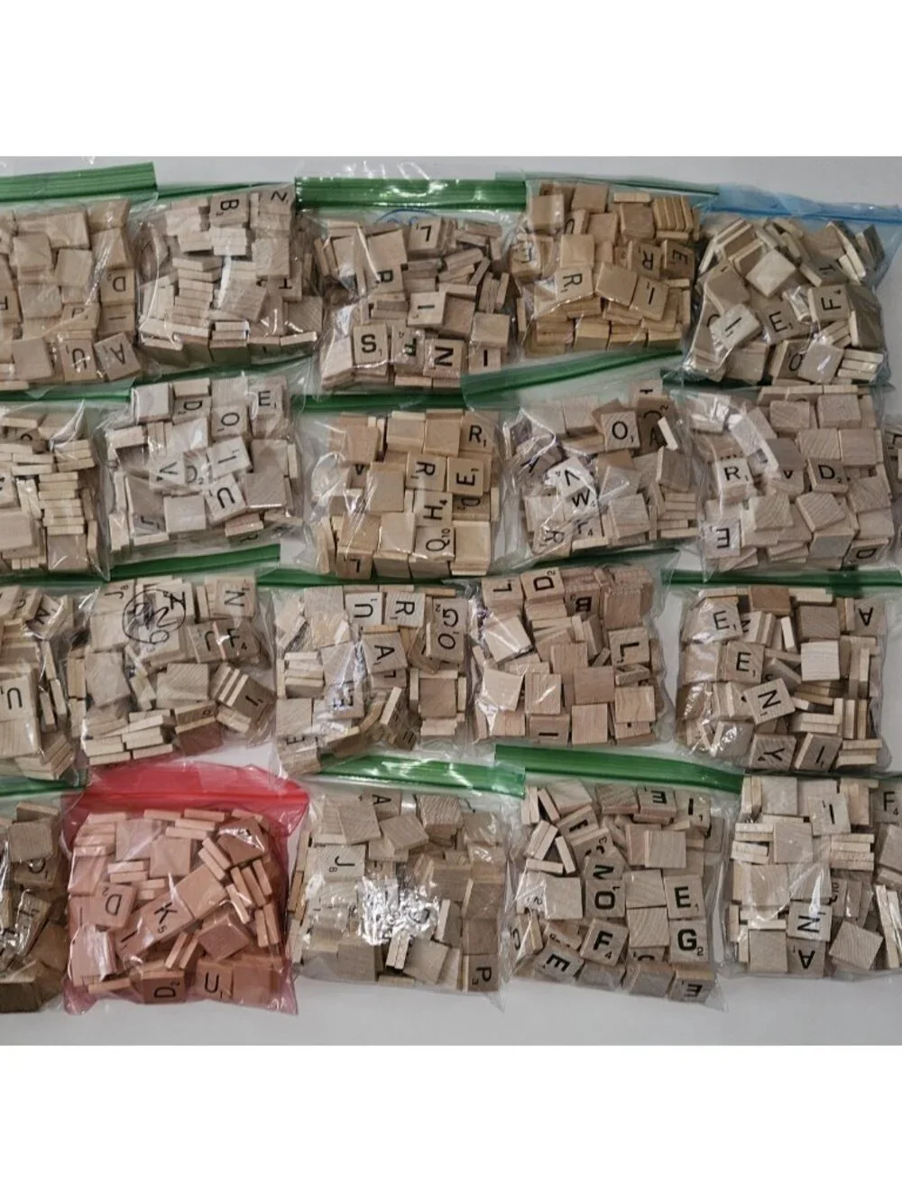 2000+ Scrabble Wooden Tile Lot Game Letters Craft Jewelry Power Colors Plastic